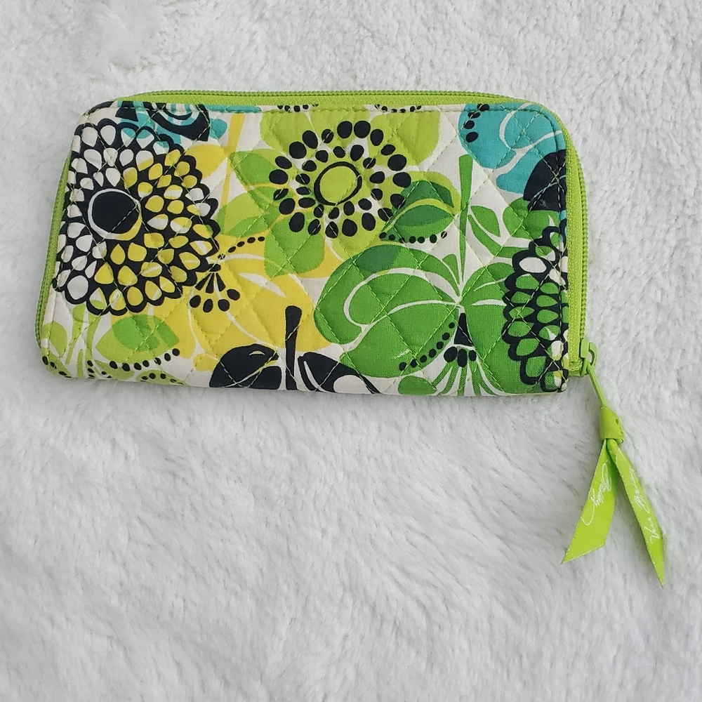 Vera Bradley Floral Green and Blue Wallet